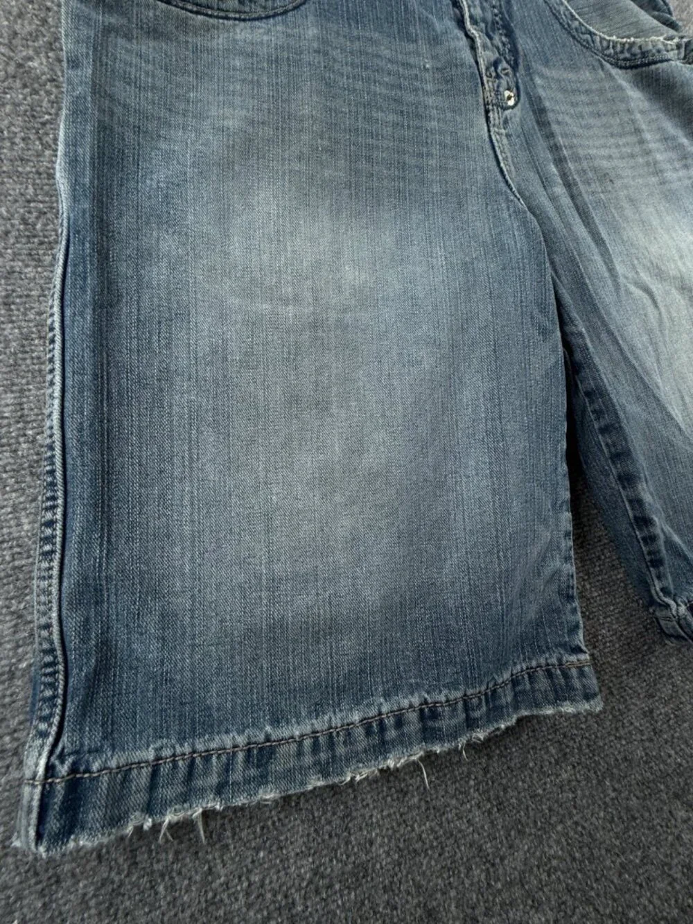 JNCO Premium Time Resistant Jean Shorts Men Blue Urban Y2K Cotton ACTL 34X12